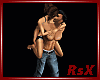Romantic Piggyback Kiss