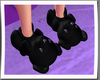 !! Teddy Slippers Black