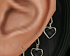 -A- Heart Earrings Gold