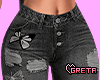★Ripped jeans blk