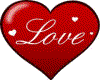 red heart love sticker