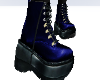 Blue Combat Boots