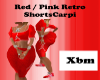 red/pink retro xbm short