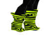 {SR} Neon Zebra Boots