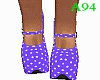 purple polka shoes