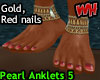 Pearl Anklets 5- Gold