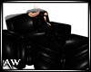 black pvc cuddle chair