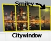 Citywindow with a smiley