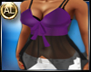 PURPLE/BLACK SHEER TOP