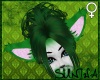 )S( Furry FOX Ears Green