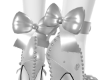 White/Silver High Heels