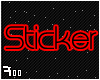Red Name Sticker