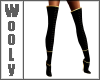 Long black and gold boot