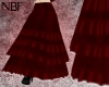 Red ruffle skirt