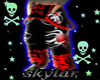 -SKY-M- RED & BLCK PANTS