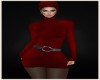 KNIT DRESS RED STOCKINGS