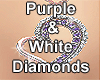 Purple&Wht Heart Pendant