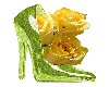 Green Heel w/yellow Rose
