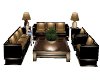 Gold Black Couch set