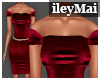i| Red Velvet Dress