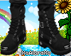 (A) Black Biker Boots