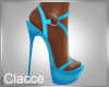 C neon blue heels