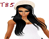 T85 black hair with hat