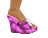 SM` Pink Floral Heels