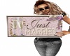 just married pose sign