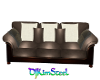brown and cream sofa