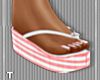 T l Pink Strip Flip Flop