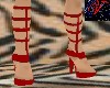 Roman sandal heel red