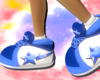 blue bape slippers
