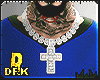 D! Silver Chain Cross