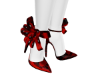 crimson skull heels