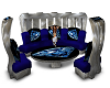 COUCH SUITE, BLUE WHITE