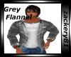 Open Flannel Shirt Grey