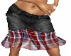 BLACK DENIM/PLAID