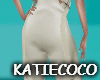 Cream silk pants