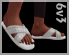 6v3| White Slippers