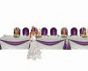 purple head wedding 