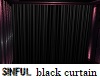 black satin curtain