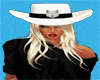 Cowgirl Hat WhtBlk Wolf