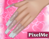 -french tip acrylics-