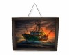 Framed SHRIMPING BOAT