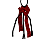m/f red holiday scarf
