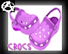 (A) pink crocs
