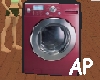red washing machine