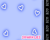 Neon Blue Hearts Sparkle