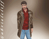 Brown Long Leather Jackt